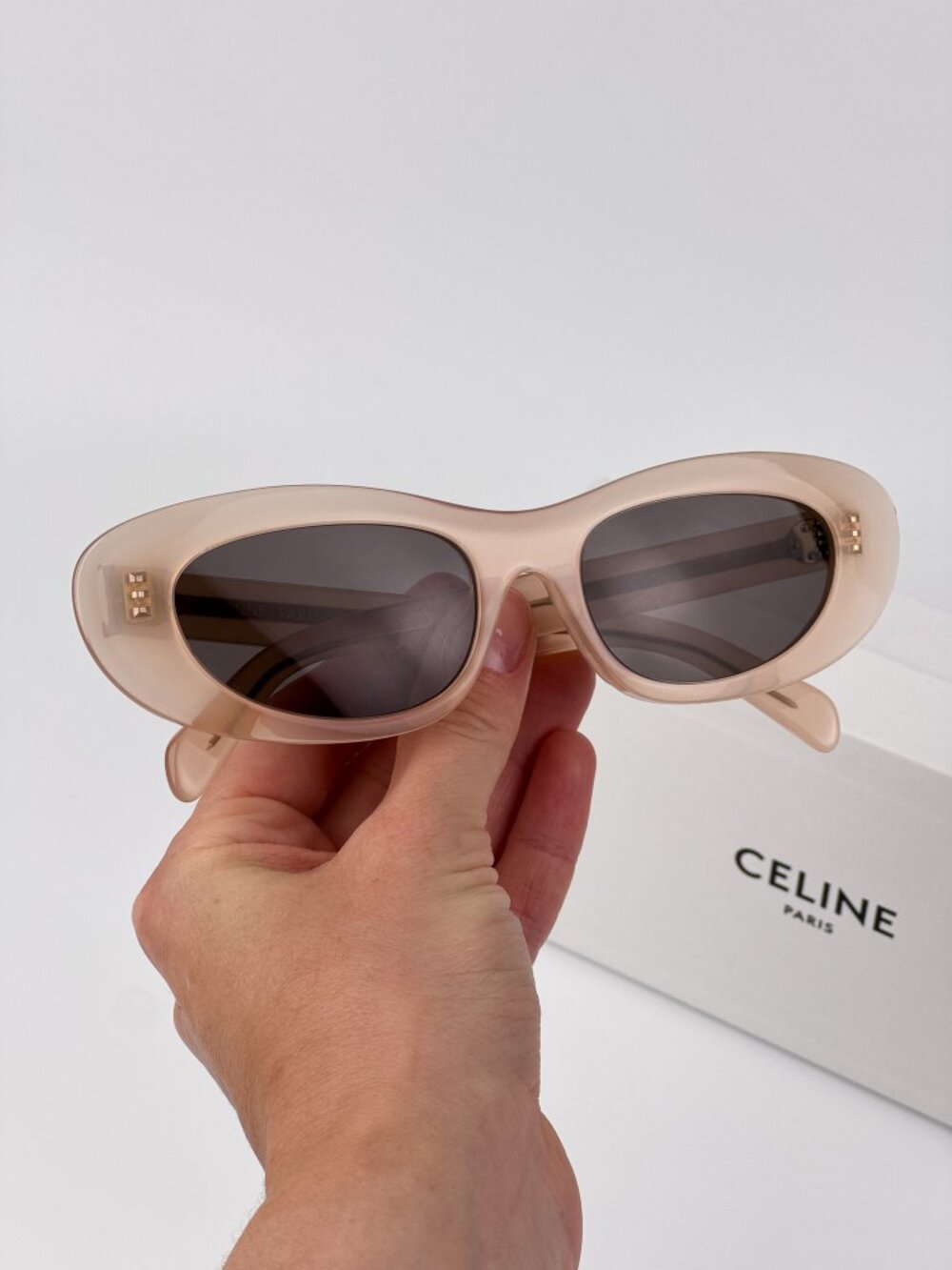 CELINE CL40310U 74A PEACH OVAL SUNGLASSES